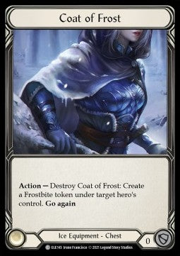 Buy Coat of Frost [ELE145] (Regular) - a Flesh and Blood single card from  the expansion: Tales of Aria