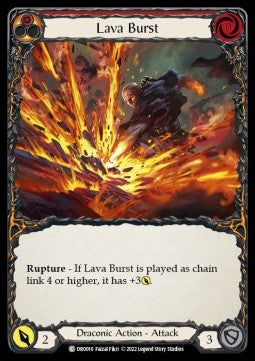 Buy Lava Burst [DRO010] (Regular) - a Flesh and Blood single card from the  expansion: Uprising - Dromai Blitz Deck  FleshAndBloodCards.com