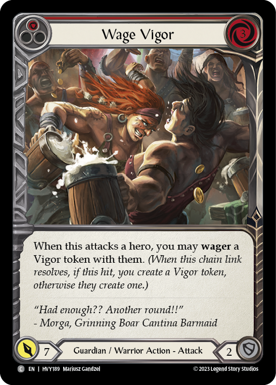 Wage Vigor (Red) [HVY189] (Heavy Hitters)  Rainbow Foil