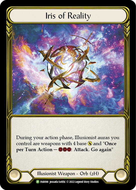 Iris of Reality (Golden) [FAB098] (Promo)  Cold Foil