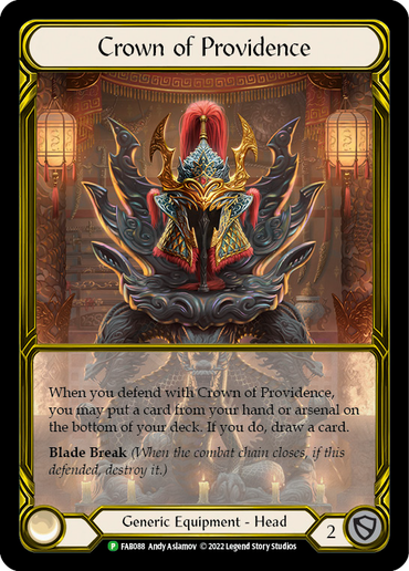 Crown of Providence (Golden) [FAB088] (Promo)  Cold Foil
