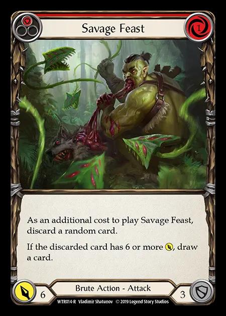 Savage Feast (Red) [WTR014-R] (Welcome to Rathe - Alpha) Rainbow Foil