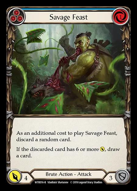 Savage Feast (Blue) [WTR016-R] (Welcome to Rathe - Alpha) Rainbow Foil