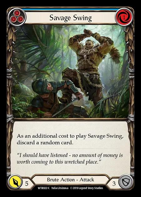 Savage Swing (Blue) [WTR022-C] (Welcome to Rathe - Alpha) Rainbow Foil
