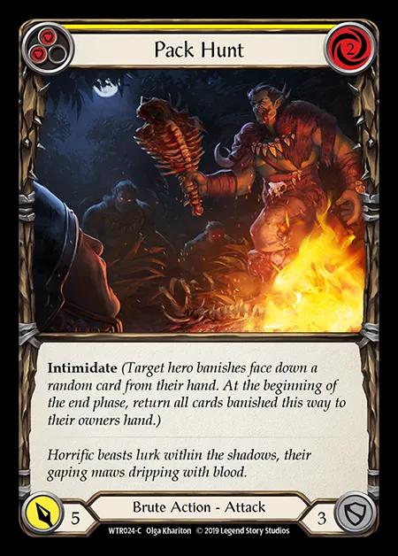 Pack Hunt (Yellow) [WTR024-C] (Welcome to Rathe - Alpha) Rainbow Foil