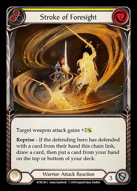 Stroke of Foresight (Yellow) [WTR139-C] (Welcome to Rathe - Alpha) Rainbow Foil