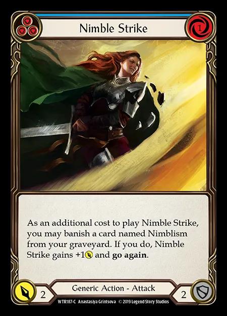 Nimble Strike (Blue) [WTR187-C] (Welcome to Rathe - Alpha) Rainbow Foil