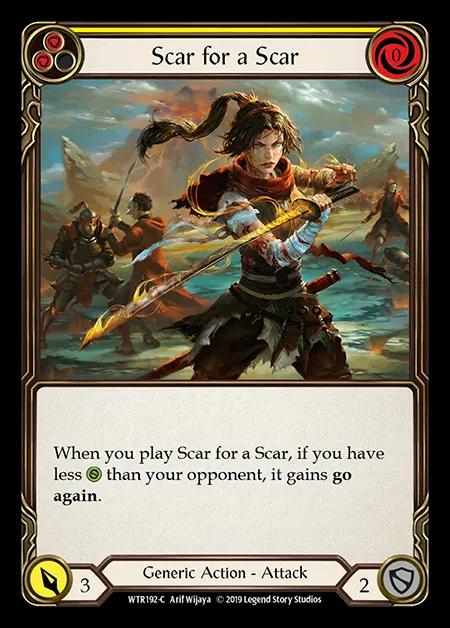 Scar for a Scar (Yellow) [WTR192-C] (Welcome to Rathe - Alpha) Rainbow Foil