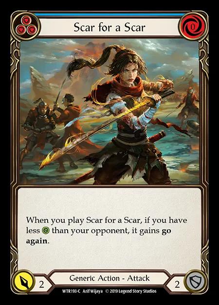 Scar for a Scar (Blue) [WTR193-C] (Welcome to Rathe - Alpha) Rainbow Foil
