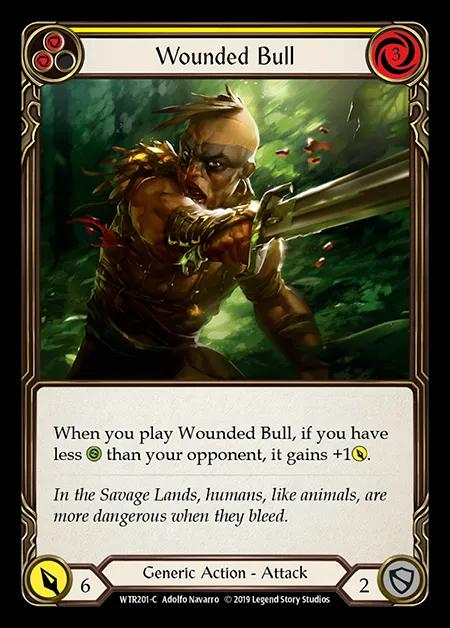 Wounded Bull (Yellow) [WTR201-C] (Welcome to Rathe - Alpha) Rainbow Foil