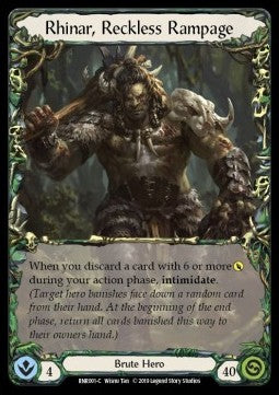 Rhinar, Reckless Rampage [RNR001] (Welcome to Rathe - Rhinar, Reckless Rampage Hero Deck) Regular