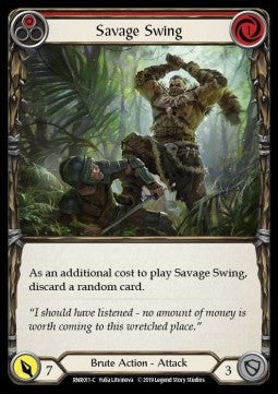 Savage Swing (Red) [RNR011] (Welcome to Rathe - Rhinar, Reckless Rampage Hero Deck) Regular