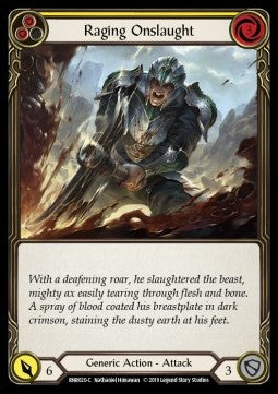 Raging Onslaught (Yellow) [RNR020] (Welcome to Rathe - Rhinar, Reckless Rampage Hero Deck) Regular