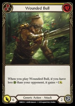 Wounded Bull (Yellow) [RNR021] (Welcome to Rathe - Rhinar, Reckless Rampage Hero Deck) Regular