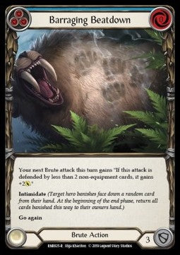 Barraging Beatdown (Blue) [RNR025] (Welcome to Rathe - Rhinar, Reckless Rampage Hero Deck) Regular