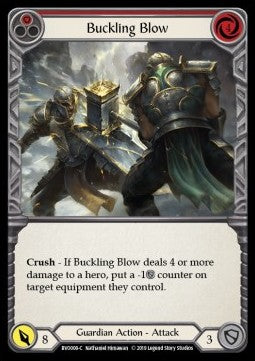 Buckling Blow (Red) [BVO008] (Welcome to Rathe - Bravo, Showstopper Hero Deck) Regular