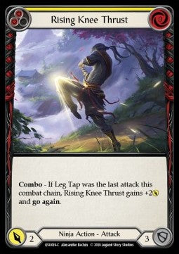 Rising Knee Thrust (Yellow) [KSU019] (Welcome to Rathe - Katsu, the Wanderer Hero Deck) Regular