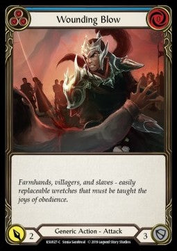 Wounding Blow (Blue) [KSU027] (Welcome to Rathe - Katsu, the Wanderer Hero Deck) Regular