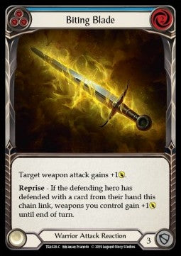 Biting Blade (Blue) [TEA020] (Welcome to Rathe - Dorinthea Ironsong Hero Deck) Regular