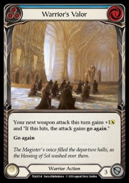 Warrior's Valor (Blue) [TEA025] (Welcome to Rathe - Dorinthea Ironsong Hero Deck) Regular
