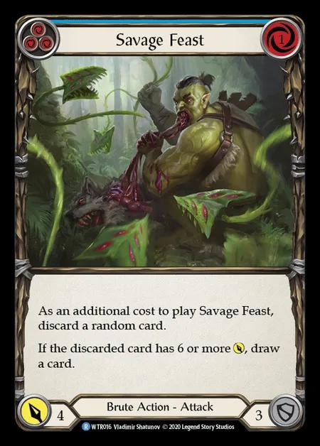 Savage Feast (Blue) [WTR016] (Welcome to Rathe - Unlimited) Rainbow Foil