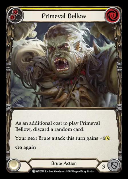 Primeval Bellow (Yellow) [WTR036] (Welcome to Rathe - Unlimited) Rainbow Foil