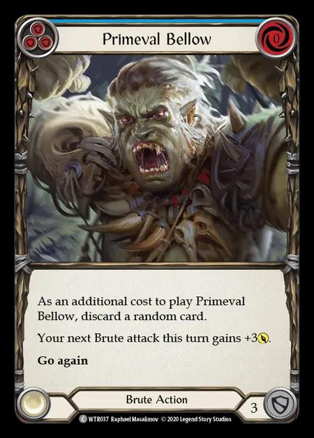 Primeval Bellow (Blue) [WTR037] (Welcome to Rathe - Unlimited) Rainbow Foil