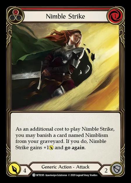Nimble Strike (Red) [WTR185] (Welcome to Rathe - Unlimited) Rainbow Foil