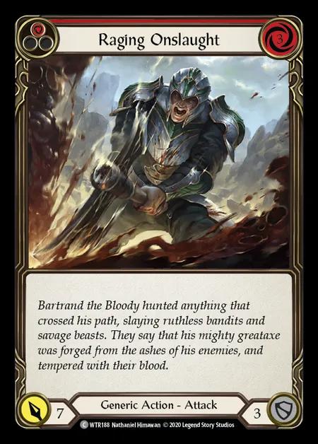 Raging Onslaught (Red) [WTR188] (Welcome to Rathe - Unlimited) Rainbow Foil
