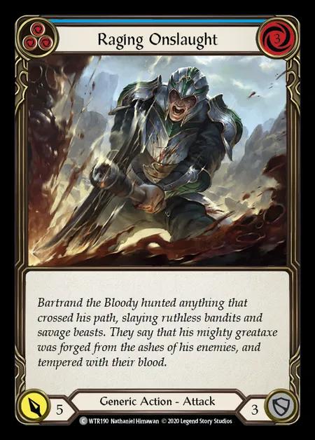 Raging Onslaught (Blue) [WTR190] (Welcome to Rathe - Unlimited) Regular
