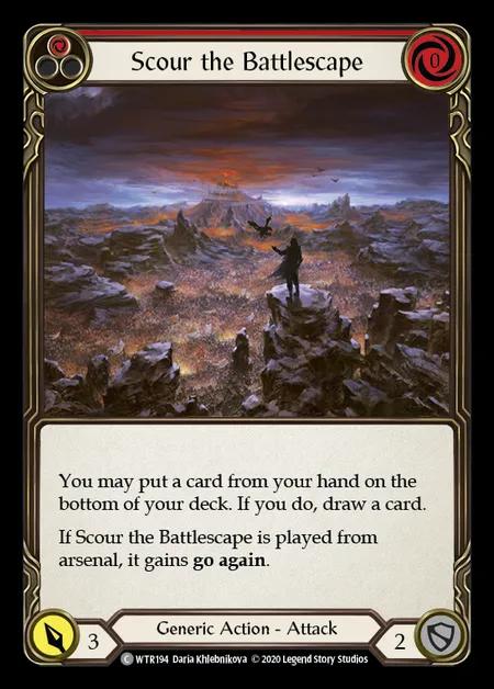 Scour the Battlescape (Red) [WTR194] (Welcome to Rathe - Unlimited) Rainbow Foil