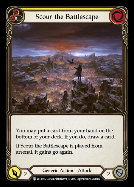 Scour the Battlescape (Yellow) [WTR195] (Welcome to Rathe - Unlimited) Rainbow Foil