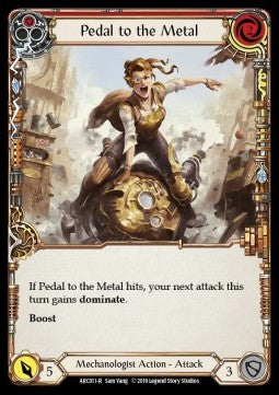 Pedal to the Metal (Red) [ARC011-R] (Arcane Rising - First) Rainbow Foil