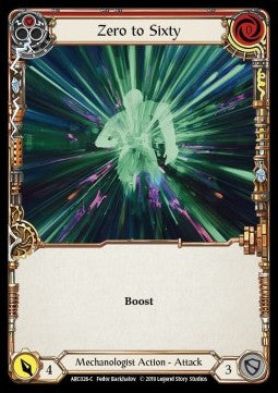 Zero to Sixty (Red) [ARC026-C] (Arcane Rising - First) Rainbow Foil