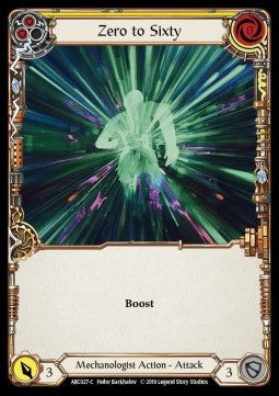 Zero to Sixty (Yellow) [ARC027-C] (Arcane Rising - First) Rainbow Foil