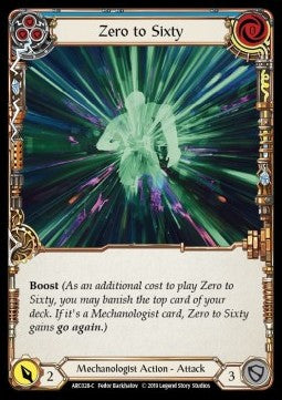 Zero to Sixty (Blue) [ARC028-C] (Arcane Rising - First) Regular