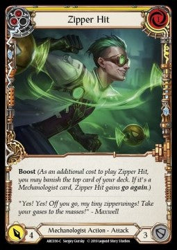 Zipper Hit (Yellow) [ARC030-C] (Arcane Rising - First) Regular