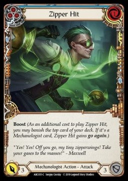 Zipper Hit (Blue) [ARC031-C] (Arcane Rising - First) Regular