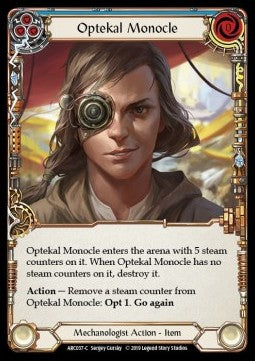 Optekal Monocle [ARC037-C] (Arcane Rising - First) Rainbow Foil