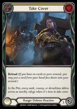 Take Cover (Yellow) [ARC049-R] (Arcane Rising - First) Rainbow Foil