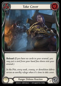 Take Cover (Blue) [ARC050-R] (Arcane Rising - First) Rainbow Foil