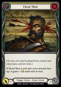 Head Shot (Yellow) [ARC058-C] (Arcane Rising - First) Rainbow Foil
