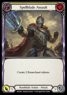 Spellblade Assault (Yellow) [ARC086-R] (Arcane Rising - First) Rainbow Foil