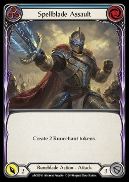 Spellblade Assault (Blue) [ARC087-R] (Arcane Rising - First) Rainbow Foil