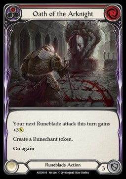 Oath of the Arknight (Red) [ARC091-R] (Arcane Rising - First) Rainbow Foil