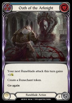 Oath of the Arknight (Blue) [ARC093-R] (Arcane Rising - First) Rainbow Foil