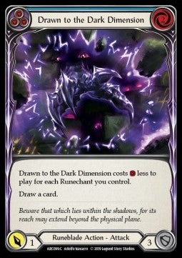 Drawn to the Dark Dimension (Blue) [ARC099-C] (Arcane Rising - First) Rainbow Foil