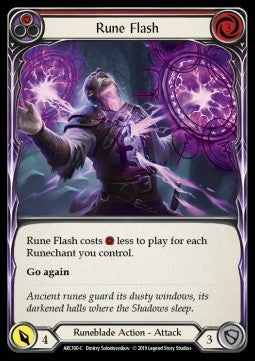 Rune Flash (Red) [ARC100-C] (Arcane Rising - First) Rainbow Foil