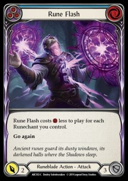 Rune Flash (Blue) [ARC102-C] (Arcane Rising - First) Rainbow Foil