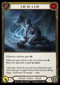 Life for a Life (Yellow) [ARC165-R] (Arcane Rising - First) Rainbow Foil